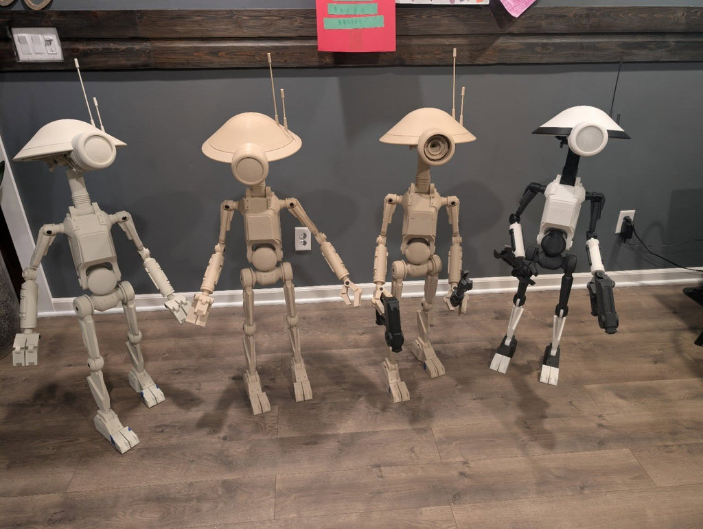 Large Illuminated-Eye Sci-Fi Droid — Raw 3D Print