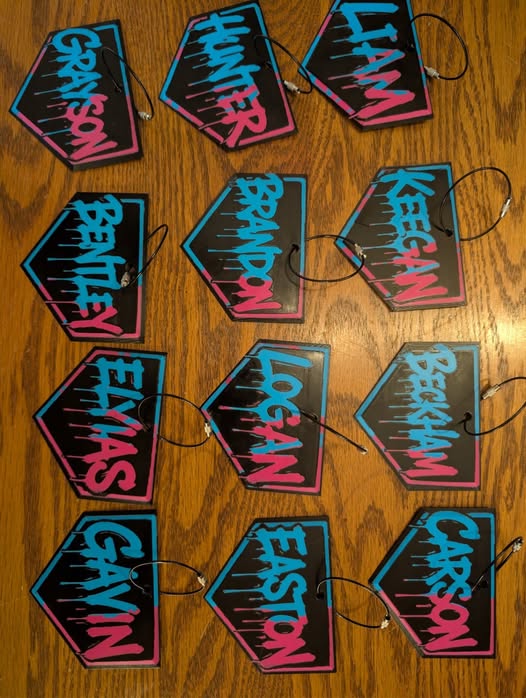 Personalized sports bag tags